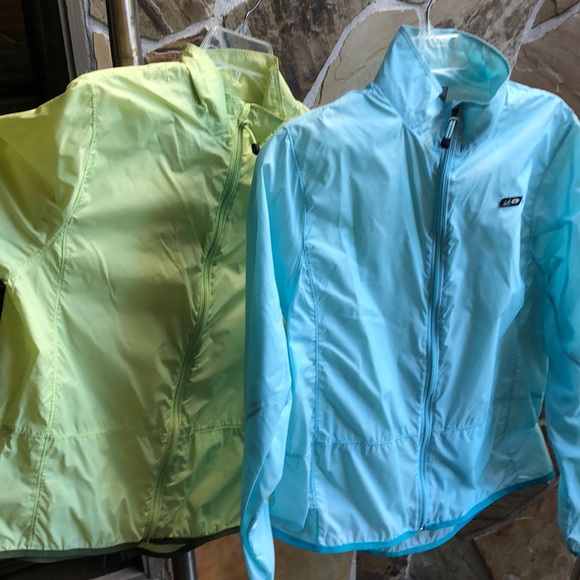 Two, champion lightweight windbreakers